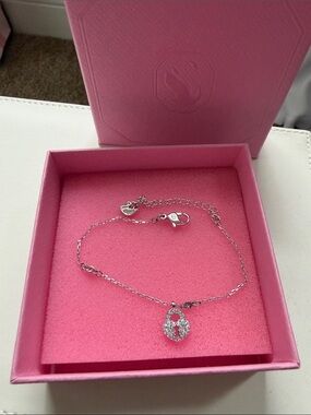 Swarovski Silver Pavé Padlock Bracelet